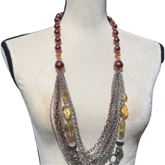 Chico's Multilayer Statement Necklace - Picture 2 of 13